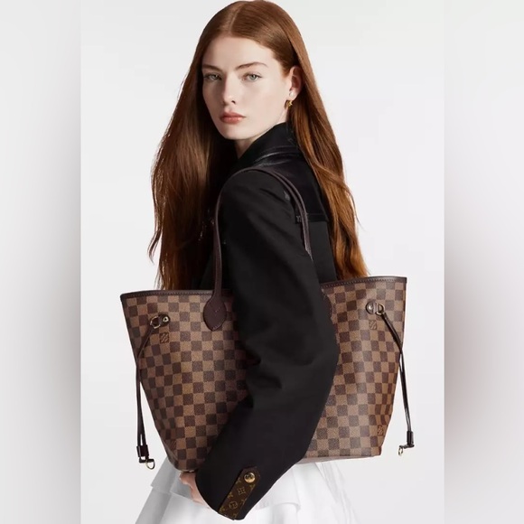 Louis Vuitton LV Damier Ebene N40599 Neverfull MM In GREAT Condition Cherry Red - Picture 4 of 16